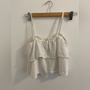 White 100% Cotton Spaghetti Strap Blouse